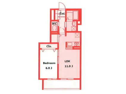ヴェルドミール(1LDK/3階)の間取り写真