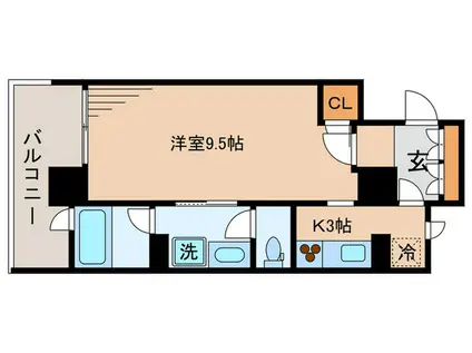 ラヴェンナ小石川(1K/4階)の間取り写真