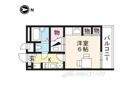 レオパレスFOREST桂坂(1K/1階)の間取り写真