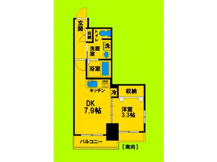 ケーズスクエア 江坂(1DK/3階)の間取り写真