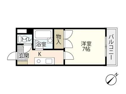 ハイムエトワール(1K/1階)の間取り写真