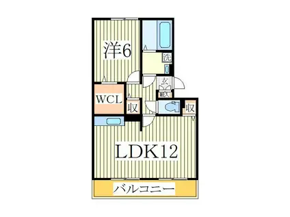 グランヴェルジェIII(1LDK/3階)の間取り写真