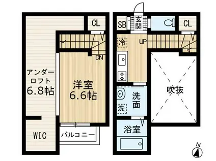 G.BASE.ITO(1K/1階)の間取り写真