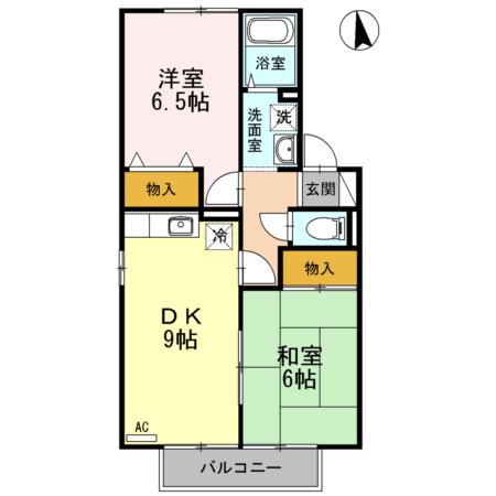 セジュール紗季(2DK/2階)の間取り写真