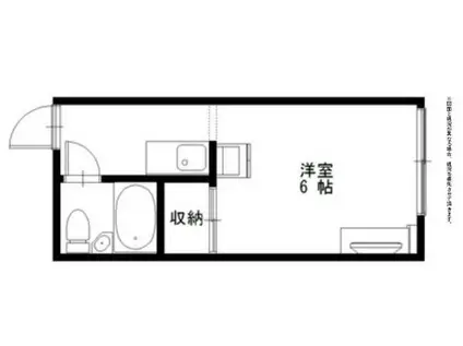 ロッソ後三条(1K/2階)の間取り写真