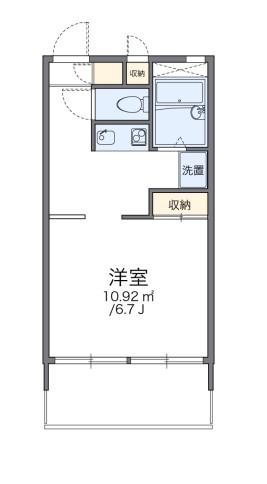 レオパレスコスモ(1K/2階)の間取り写真