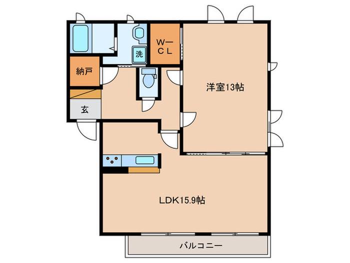 GRANCEED寿(1LDK/1階)の間取り写真