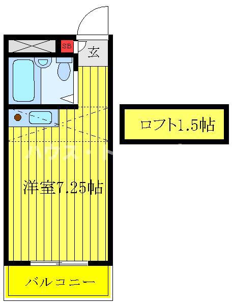 TK・ラ・ヴィド-ル(ワンルーム/1階)の間取り写真