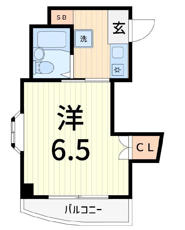 フラットリット(1K/2階)の間取り写真