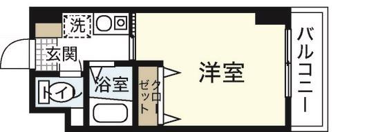 ソフィアコート住吉(1K/4階)の間取り写真
