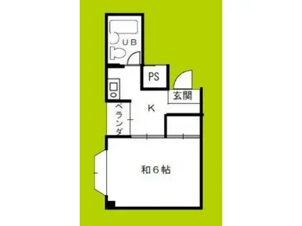 メモリアルタウン東住吉D棟(1K/3階)の間取り写真