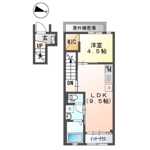 神明2丁目アパート工事(1LDK/2階)の間取り写真