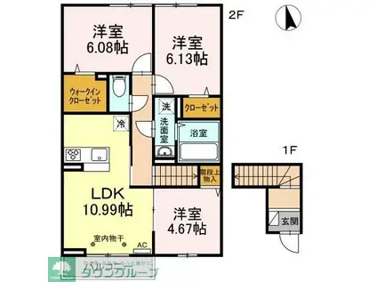 ストーク成城 I(3LDK/2階)の間取り写真