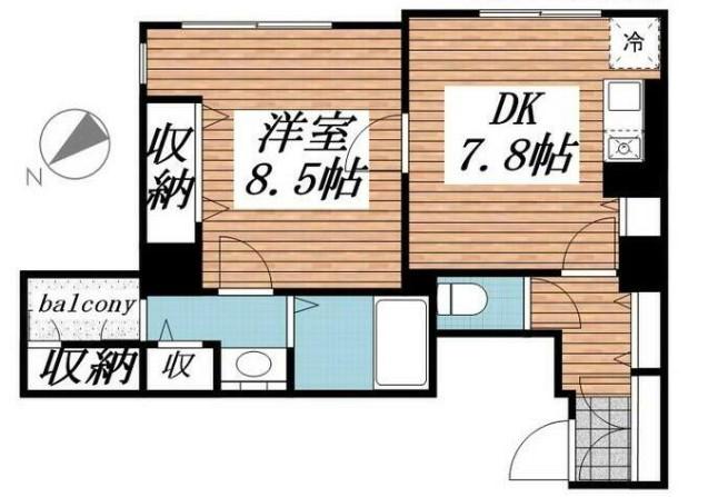 メゾン・ド・ヴィレ 日本橋茅場町 メゾン・ド・ヴィレ日本橋茅場町(1DK/10階)の間取り写真