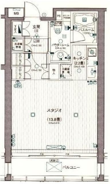 日神デュオステージ荻窪(1K/2階)の間取り写真