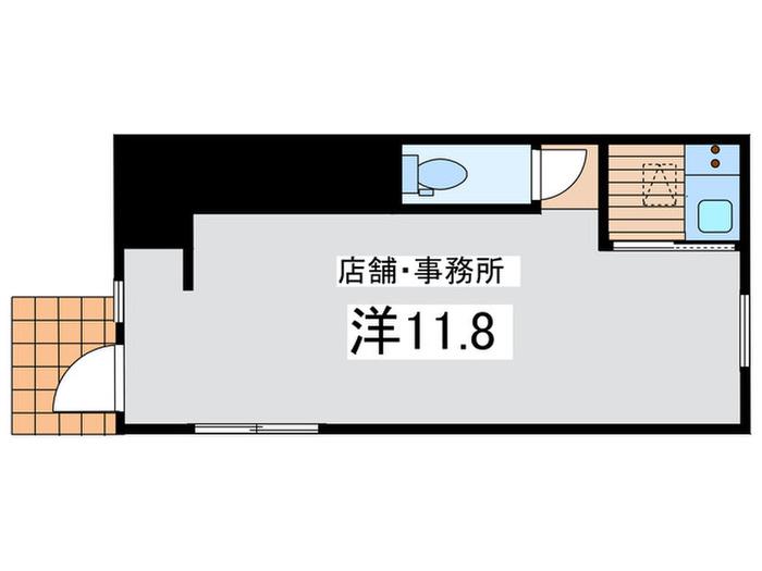 フェリックス(ワンルーム/1階)の間取り写真