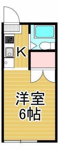 パナハイツカワサキ(1K/1階)の間取り写真