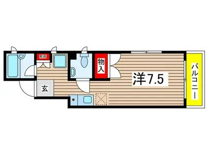 ドエル森下(ワンルーム/3階)の間取り写真