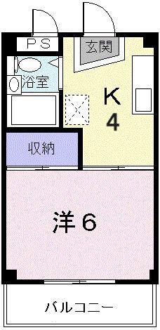シティハイツ西本YS(1K/2階)の間取り写真