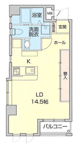LIFE INN 桜山 西館(ワンルーム/4階)の間取り写真