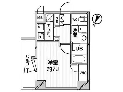 GRAN PASEO巣鴨(1K/3階)の間取り写真
