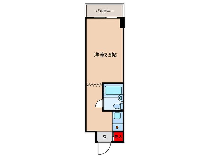 藤和日本橋人形町コープ(ワンルーム/10階)の間取り写真