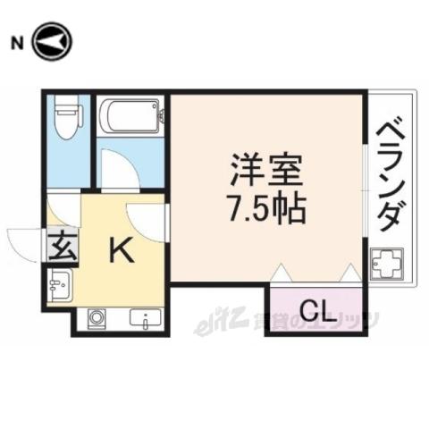 エタージュMR(1K/2階)の間取り写真