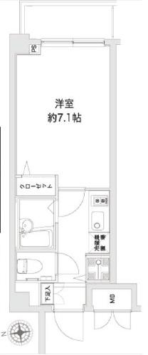 ヴェローナ池袋本町ルッソ(1K/2階)の間取り写真