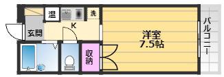 マ・メゾン21(1K/4階)の間取り写真