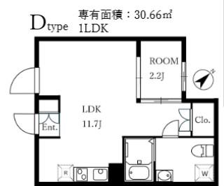 ALATO HIGASHI-MATSUBARA(1LDK/5階)の間取り写真