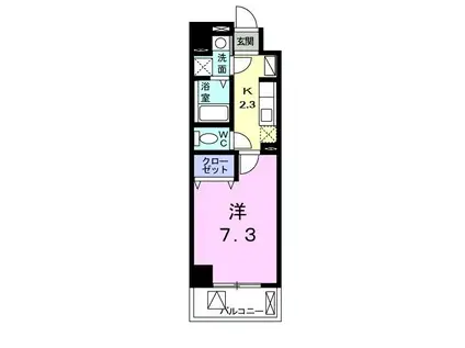 アクア・イゾラ(1K/8階)の間取り写真