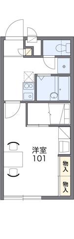 レオパレスシーホース(1K/2階)の間取り写真