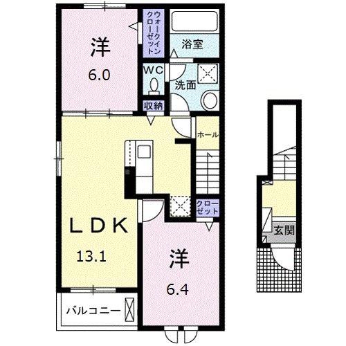 FRANCD&A(2LDK/2階)の間取り写真