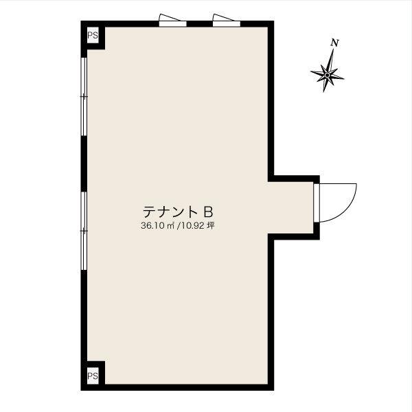 イーストARVILLAGEテナント(ワンルーム/2階)の間取り写真