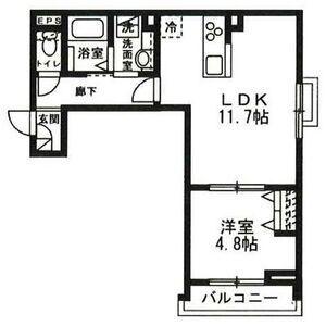 STU千葉中央(1LDK/1階)の間取り写真