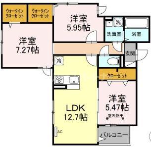 セレスティア瑞江I(3LDK/2階)の間取り写真
