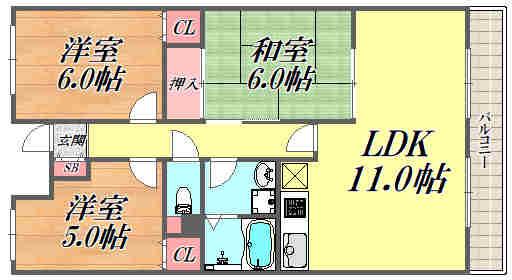 セントエルモス2(3LDK/4階)の間取り写真