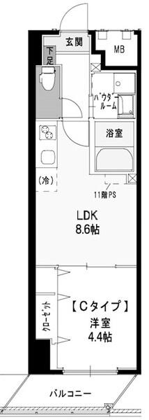 ORANGE PORTE オランジュ・ポルト(1LDK/7階)の間取り写真