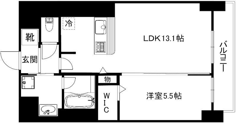 サウスシャノイチ(1LDK/2階)の間取り写真