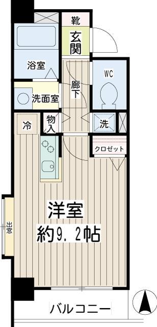 アーバンスクエア川崎平間(ワンルーム/6階)の間取り写真