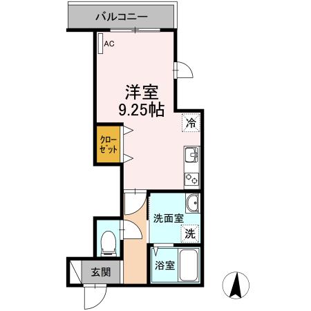 HAUOLI-ハウオリ-(ワンルーム/1階)の間取り写真