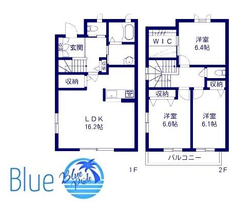 クレスト湘南 B(3LDK/1階)の間取り写真