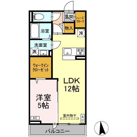 グラナーデ東葛西(1LDK/2階)の間取り写真