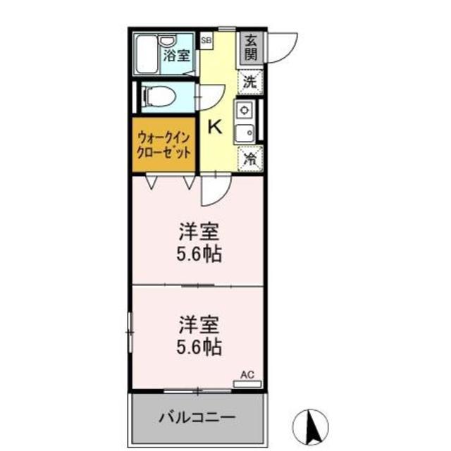 アトラス7(2K/3階)の間取り写真