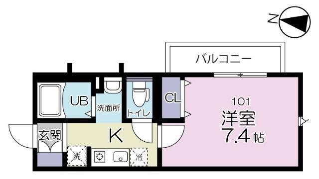 RESCO ESPOIR(1K/1階)の間取り写真