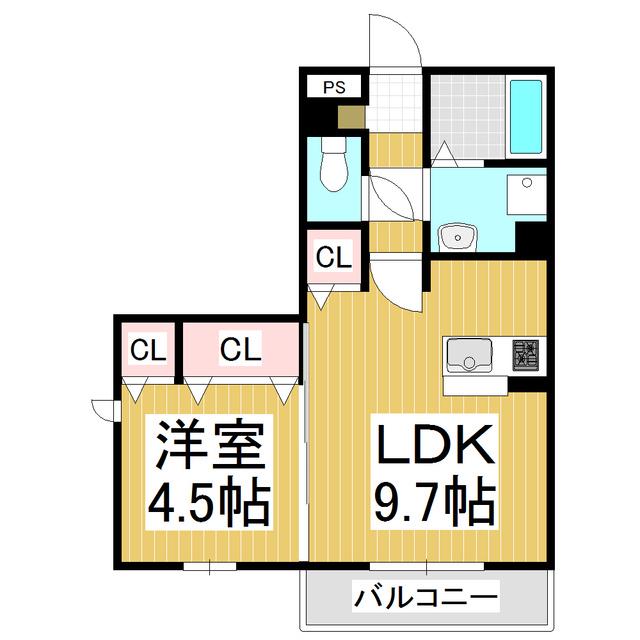 レジデンスMIYAMOTO(1LDK/1階)の間取り写真