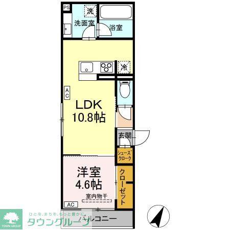 ASSET-COURT立川上砂町5丁目 A棟(1LDK/3階)の間取り写真