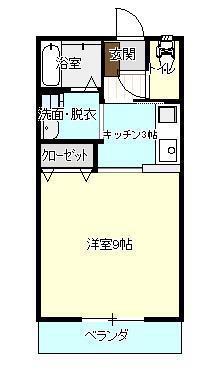 エトワール(1K/1階)の間取り写真