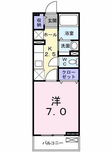 コモドヴィラ(1K/2階)の間取り写真