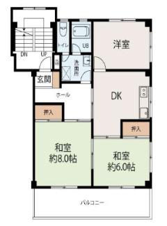 メゾン大和(3LDK/2階)の間取り写真